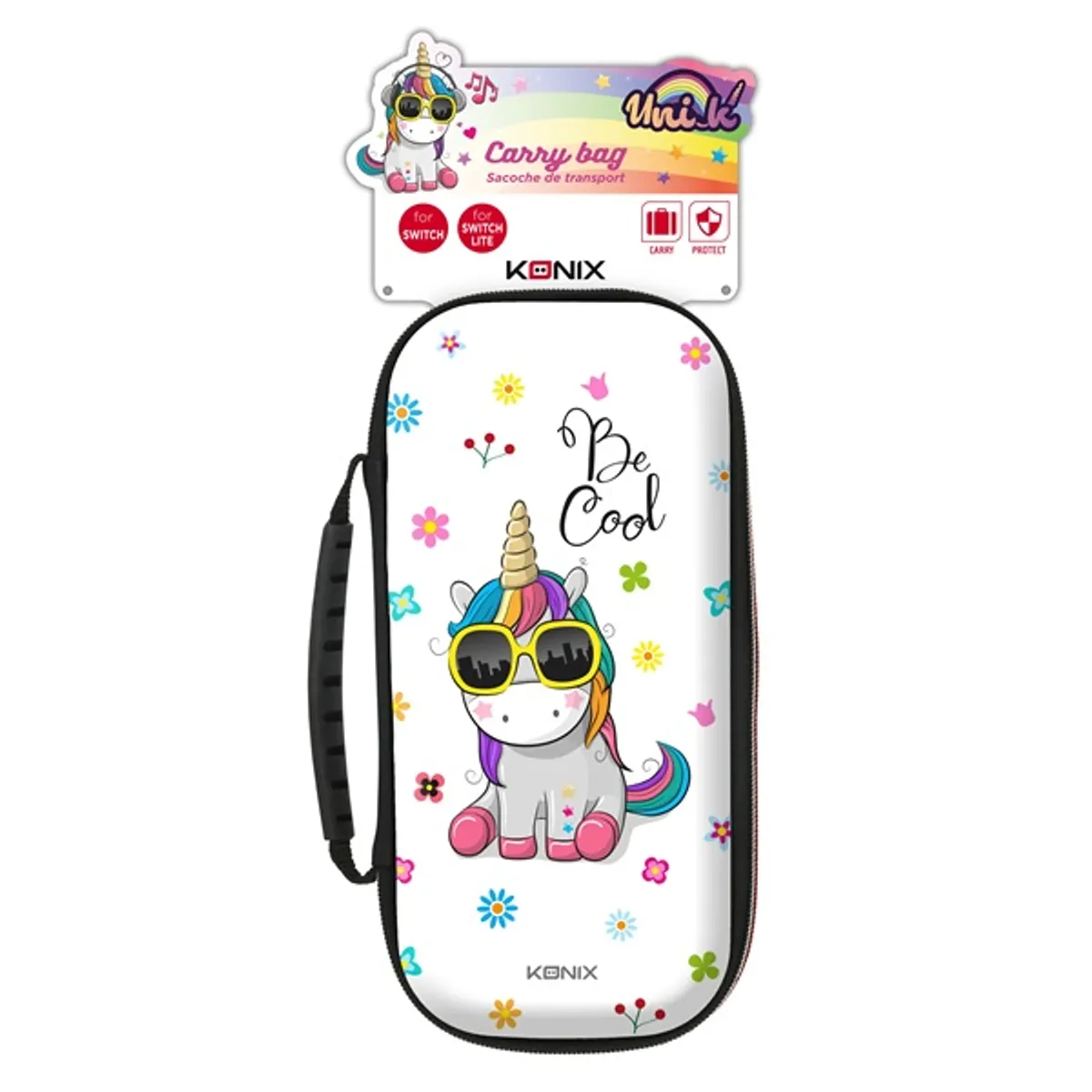 Konix KX-BP-UNIK-COOL Unik Be Cool utazó tok Switch és Switch Lite 8 tárolórekesz dupla nyitás #1