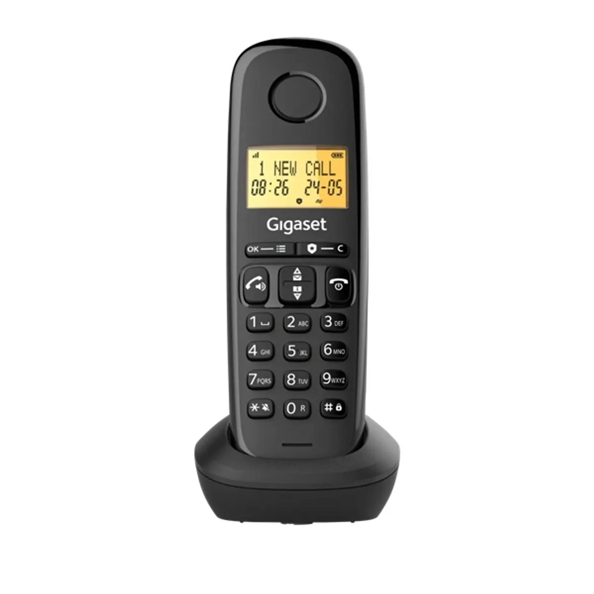 GIGASET L36852-H3206-S201 Basic 100 Duo Fekete 1,5" kijelző, ECO DECT, 5 kézibeszélő regisztrálható #1