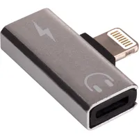 AKYGA AK-AD-64 Lightning elosztó adapter 2x Lightning aljzat ezüst #2