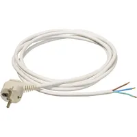 Anco 321391 H05VV-F 10A 250V 3x1.0 mm2 flexo kábel dugvillával fehér 3 m