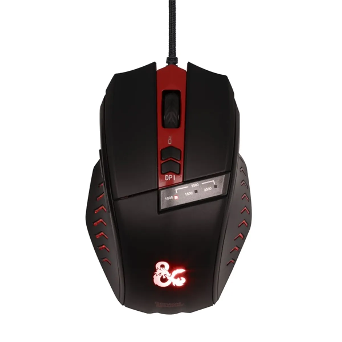 KONIX KX-DND-GM-PC Dungeons and Dragons gamer egér 7 gomb DPI 2500 fekete-piros #2