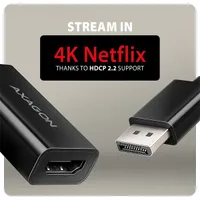 AXAGON RVD-HI20N DisplayPort-HDMI adapter egyirányú 4K60 HDR HDCP2.2 15 cm-es kábel #5