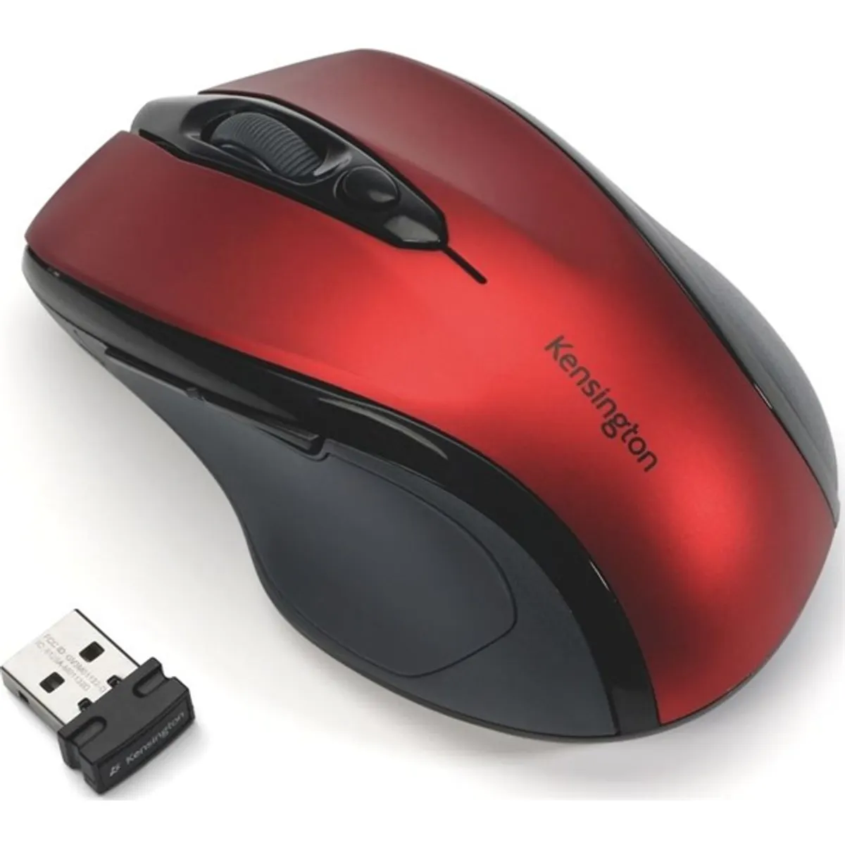 Kensington K72422WW Pro Fit közepes méretű vezeték nélküli optikai egér piros ergonómikus jobbkezes 2,4 GHz #2