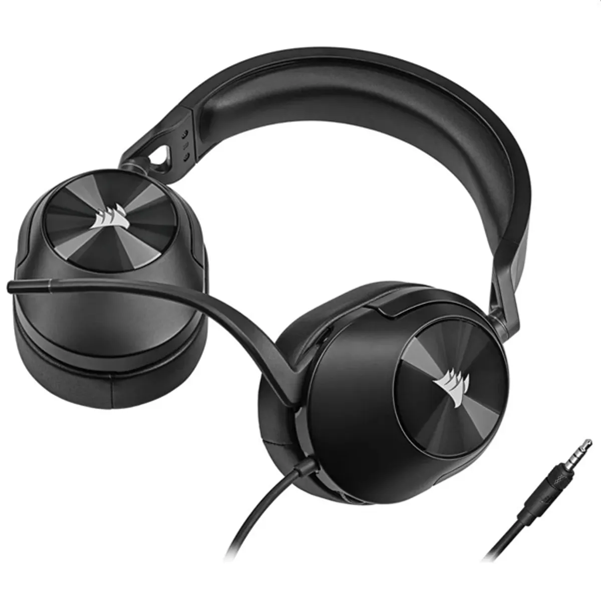 CORSAIR CA-9011260-EU HS55 Stereo fekete 50 mm hangszóró, 3,5 mm jack, 20-20000 Hz, 32 ohm, 114 dB, vezetékes #3