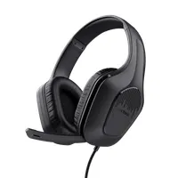 TRUST 24990 GXT 415 Zirox 2.0 headset 50 mm hangszóró 20-20000 Hz 32 ohm 90 dB 3.5 mm jack 200 cm fekete mikrofon 100-17000 Hz