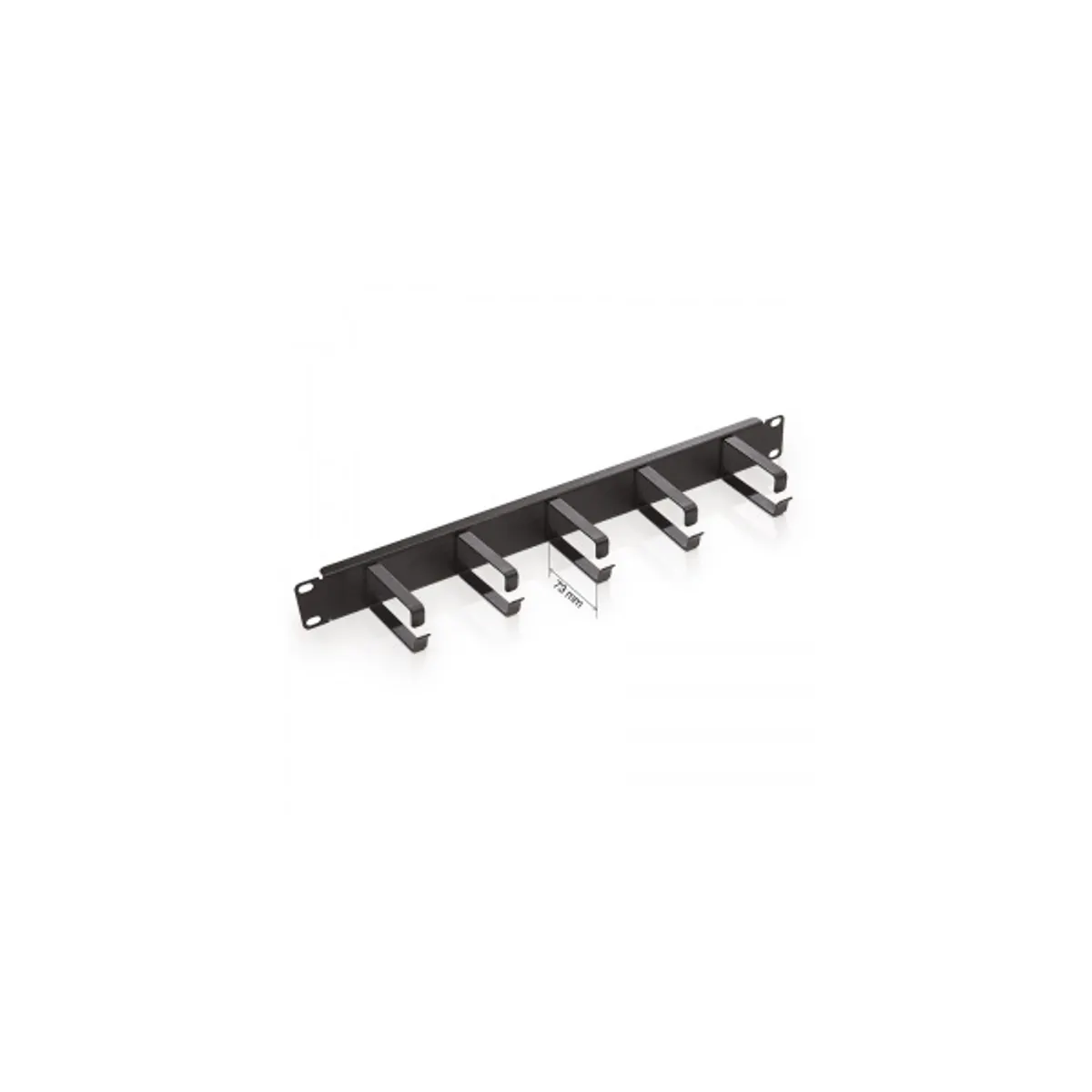 KELINE RAB-VP-X21-A2 patch rendező panel 19" 1U 73 mm-es gyűrűk 48 végpont M6 kosáranya készlet #1