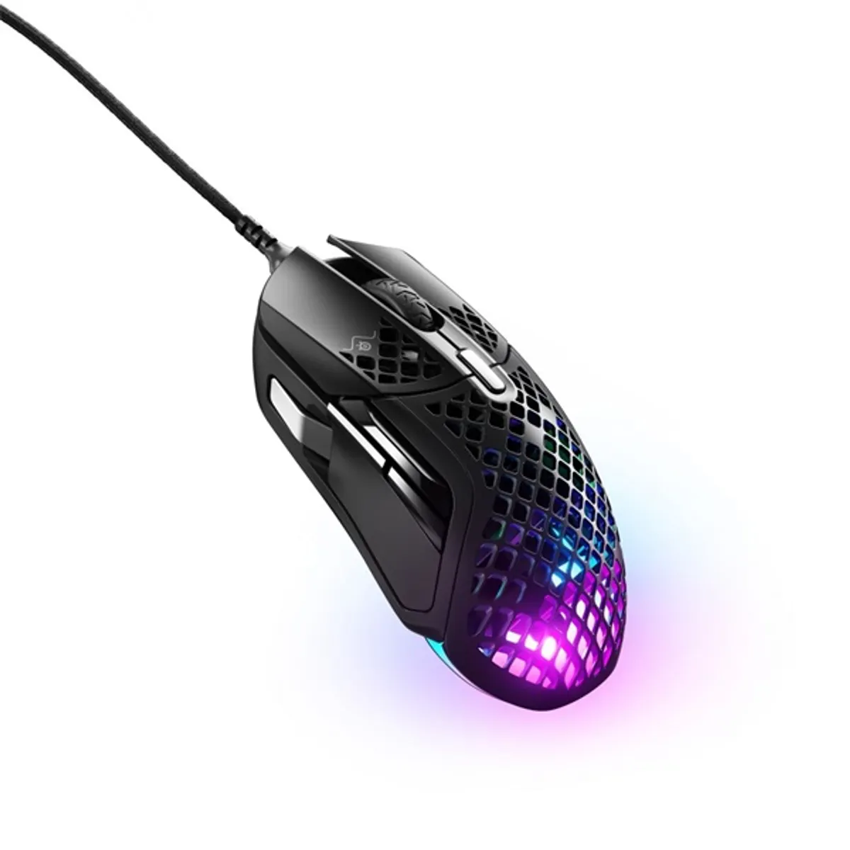SteelSeries 62401 Aerox 5 optikai gamer egér fekete 18000 dpi 9 programozható gomb RGB vezetékes levehető USB kábel 200 cm jobbkezes #1
