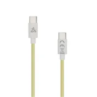 SBOX TYPE-C-1-Y Type-C adat- és töltőkábel szövött 100 cm sárga 60W USB-C