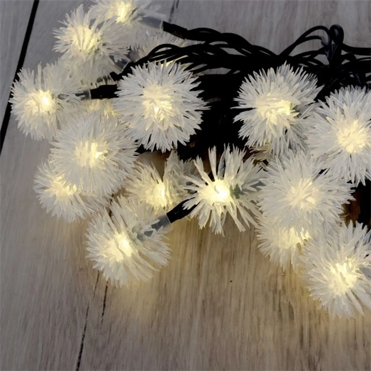 IRIS 315-01 Zúzmara alakú fényfüzér 3cm, 5m, IPX3, meleg fehér, 20 LED integrált, napelemes #2