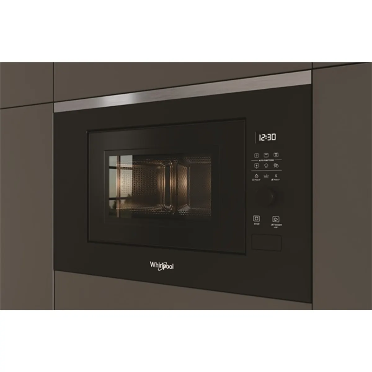 Whirlpool 859991591560 beépíthető mikrohullámú sütő fekete ezüst 20L grill LCD JetStart JetDefrost #2