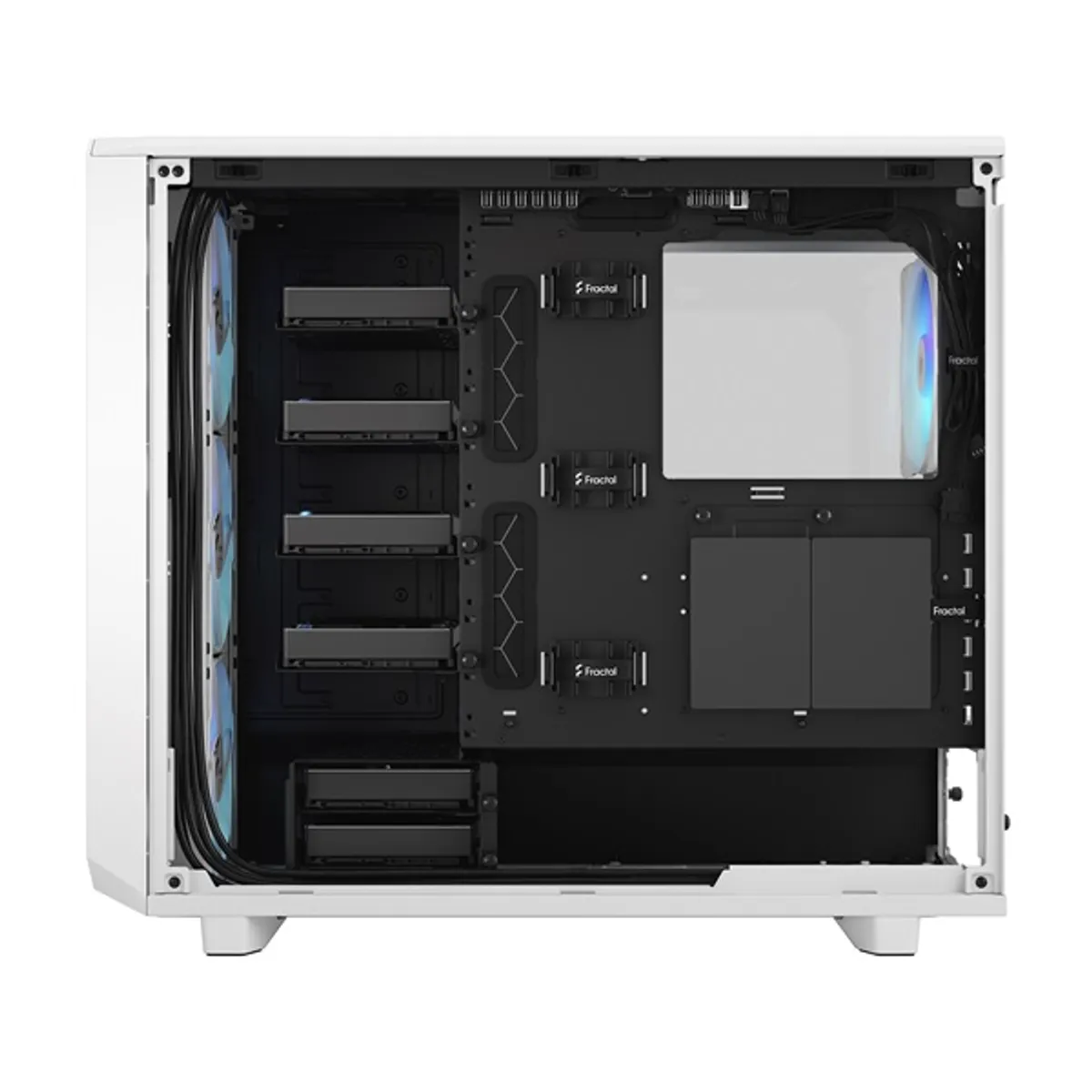 Fractal Design Meshify 2 RGB FD-C-MES2A-08 Fehér E-ATX 360 mm radiátor támogatás 4 Aspect 14 RGB PWM előre telepített ventilátor #10