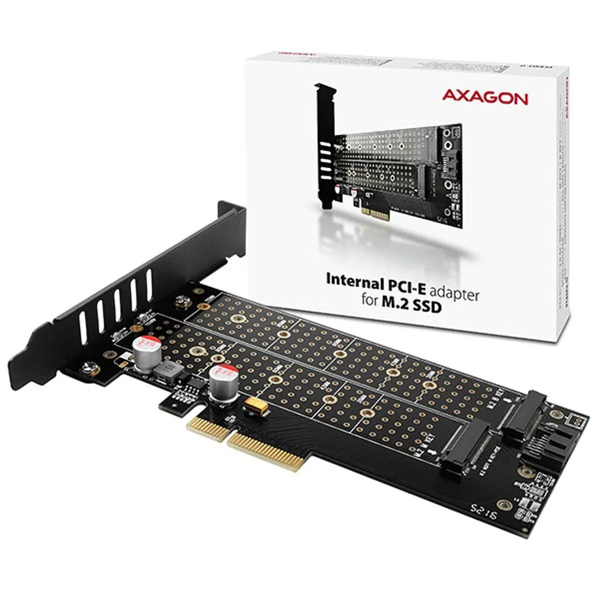 Axagon PCEM2-D 2-port M.2 NVMe és SATA PCIe adapter #8