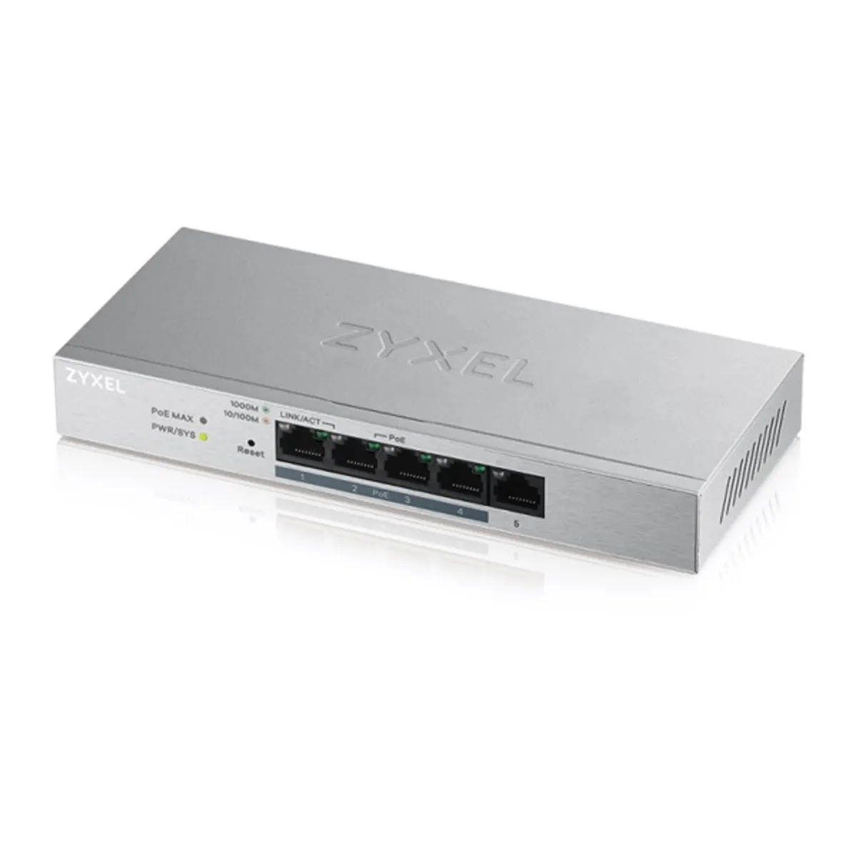 ZYXEL GS1200-5HPV2-EU0101F GS1200-5HPv2 5-portos PoE Plus web kezelőfelület VLAN QoS 60W #1
