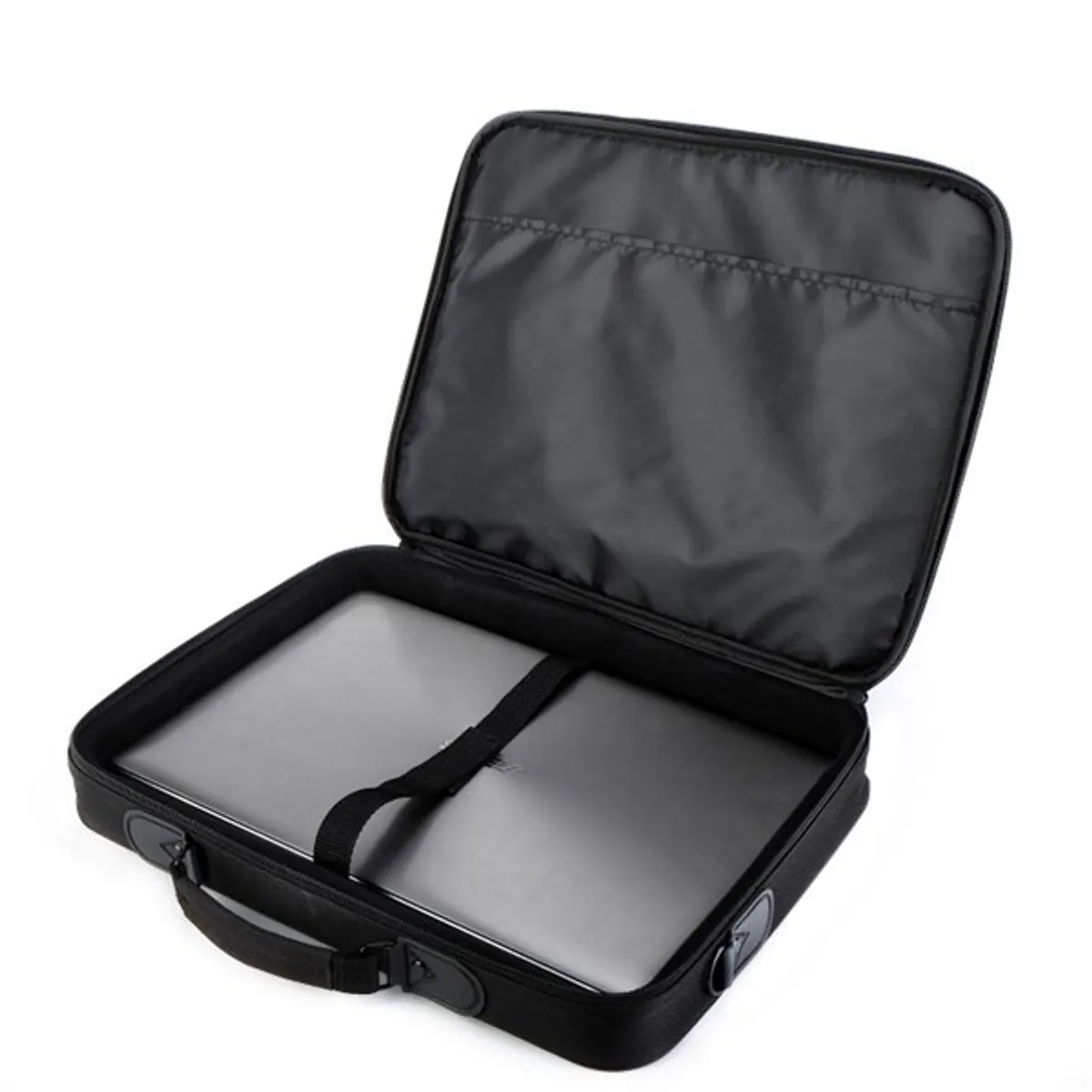 TOO SBSW028B156 Notebook válltáska poliészter fekete piros dekor csíkkal 15,6" #2
