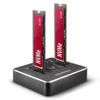 Axagon ADSA-M2C M.2 dokkoló 2x NVMe USB-C alumínium külső
