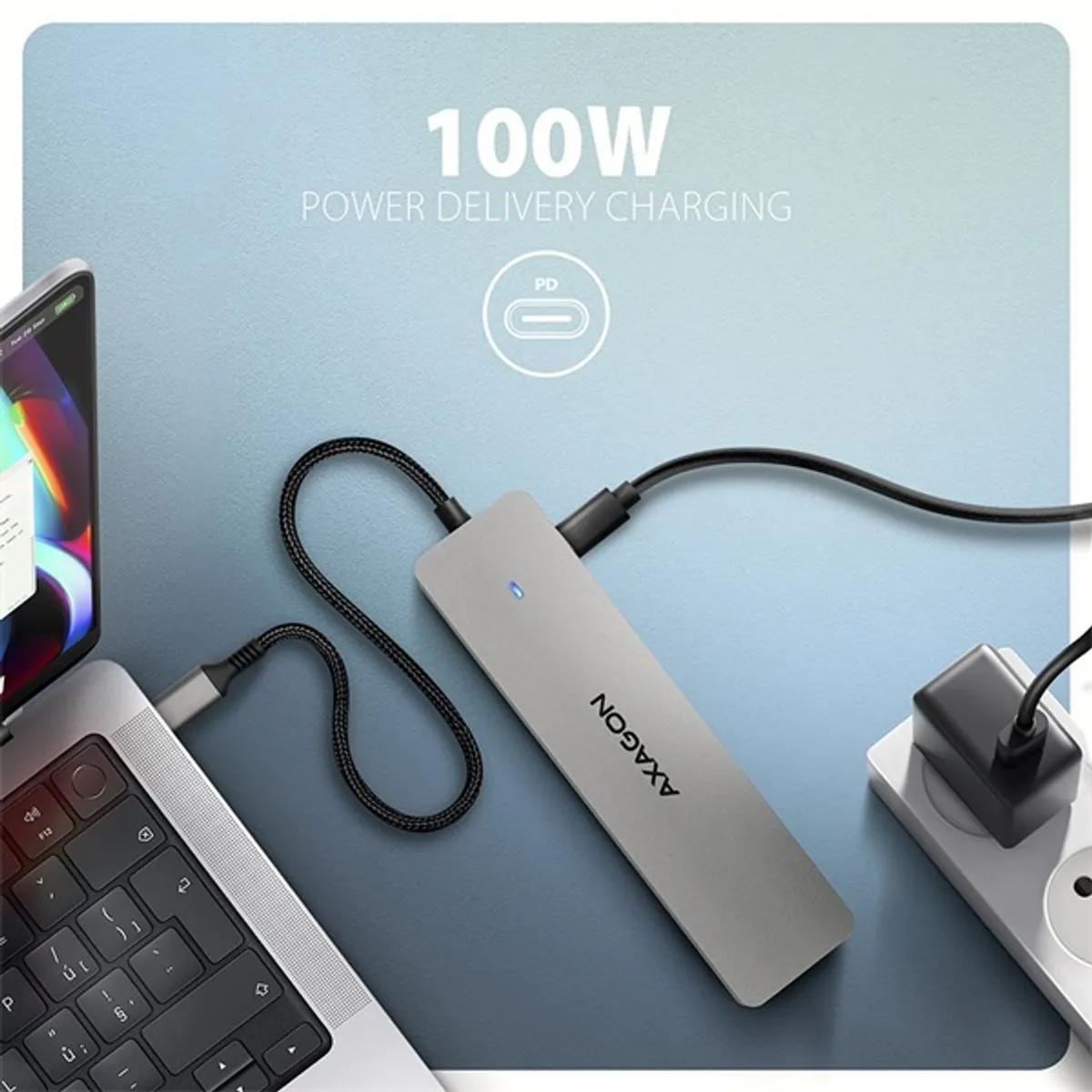 AXAGON HMC-7HX2 7in1 hub USB-C 4x USB 5Gbps 4K 2x HDMI 1GbE #3
