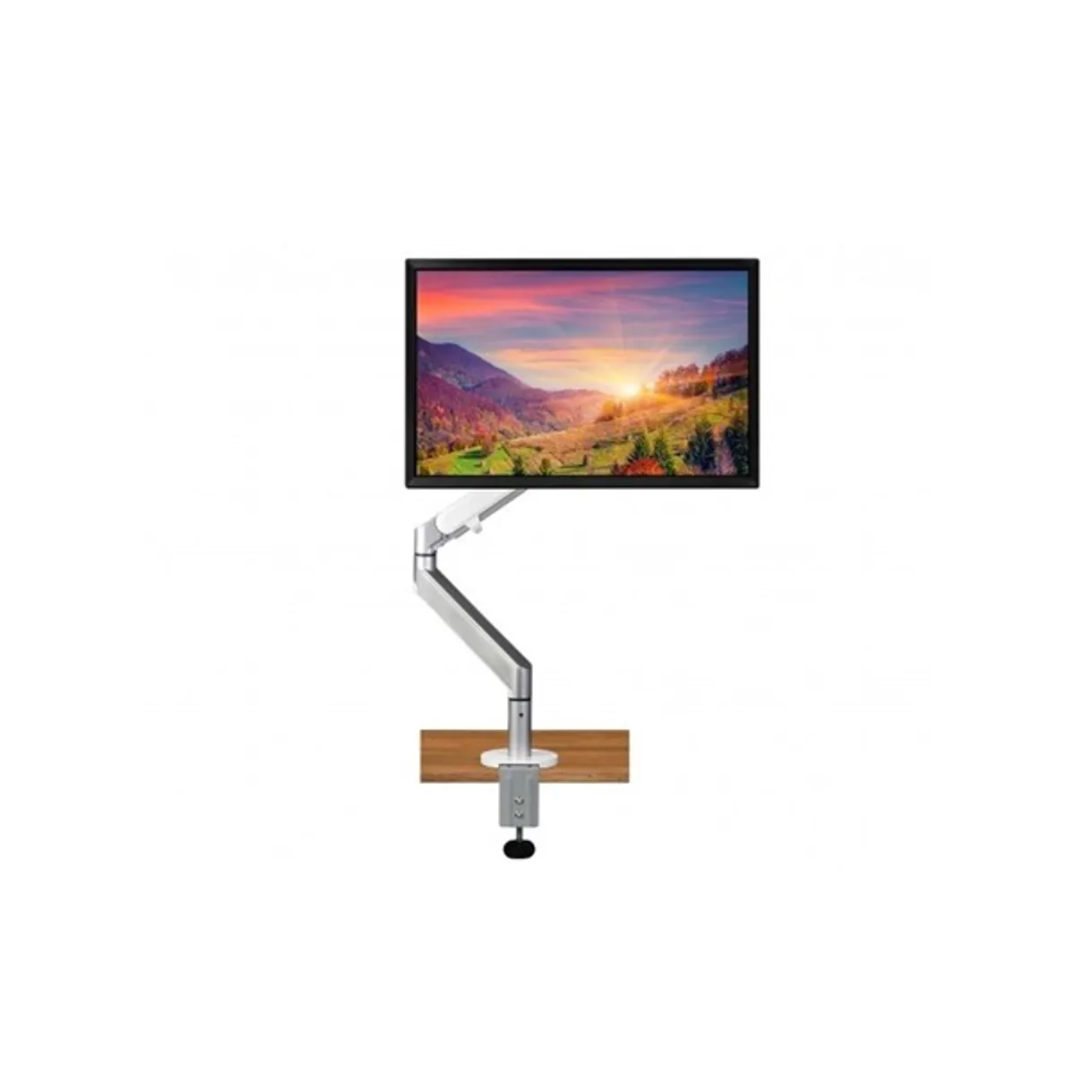 Spire CG-UGOZ-1S asztali monitor tartó 27" VESA 100x100, 180 fok billentés, 360 fok forgás, magasság 80-410 mm, alumínium ezüst #5