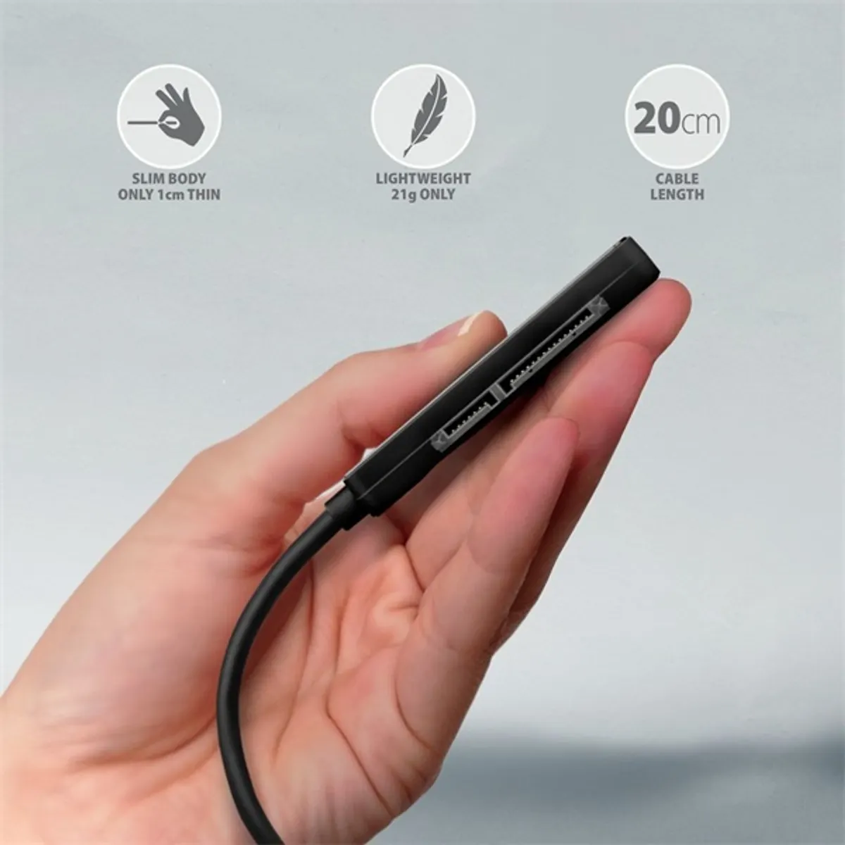 AXAGON ADSA-FP2C vékony USB-C SATA adapter 2,5" SSD HDD fekete 20 cm #4