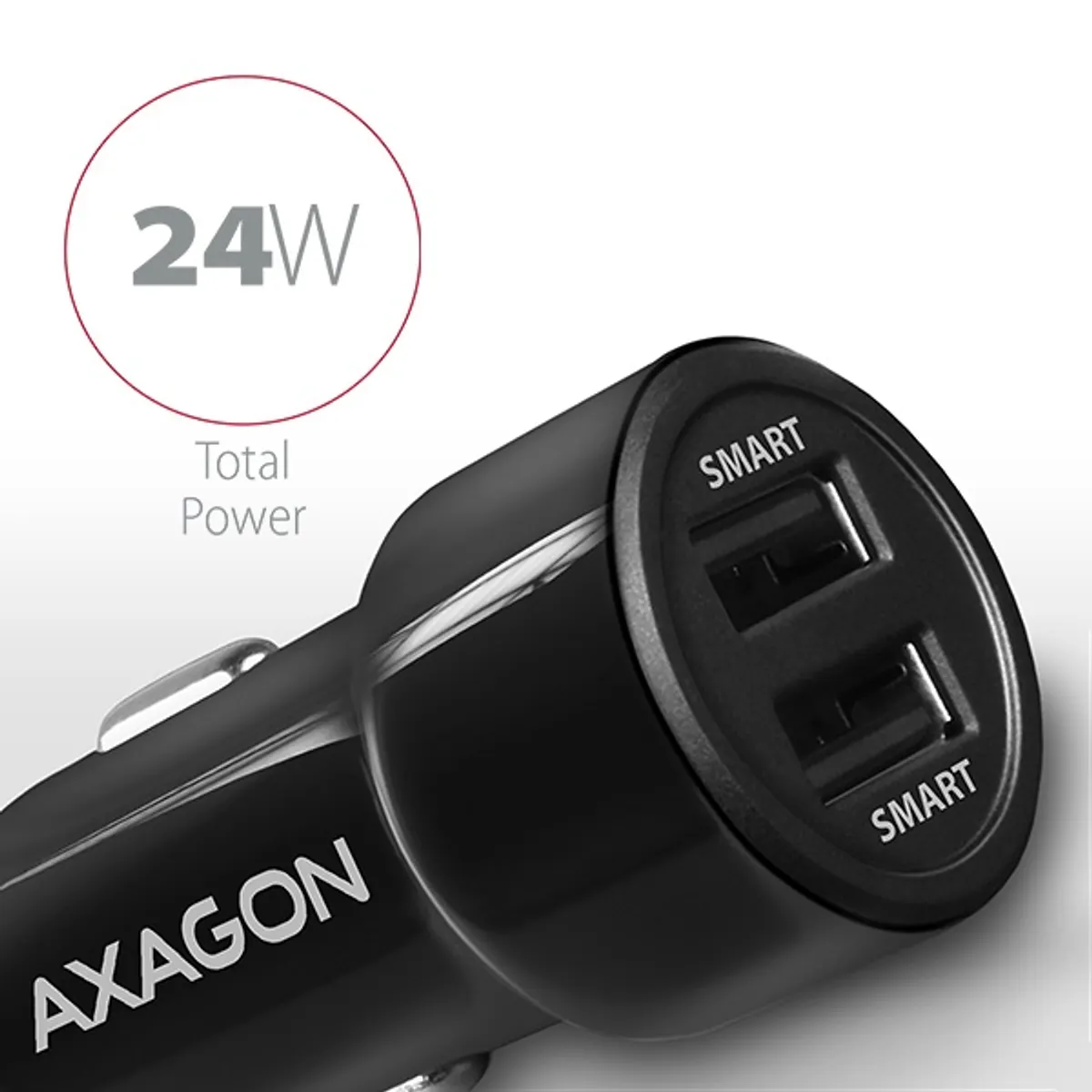 Axagon PWC-5V5 autós töltő 2x USB A SmartCharge 24W #1