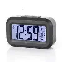 TOO DC-102-B Digitális ébresztőóra LED kijelző fekete 12-24 órás formátum hónap nap óra és perc kijelzés hőmérséklet kijelzés automatikus fényerő