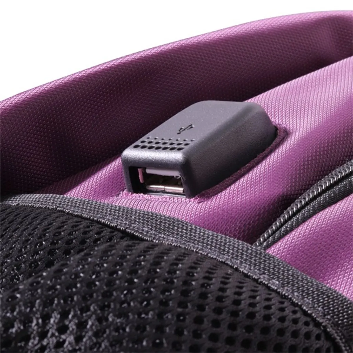 TOO BPSW012P156-USB Notebook hátizsák poliészter lila-fekete USB-portos 335x490x170 mm #5