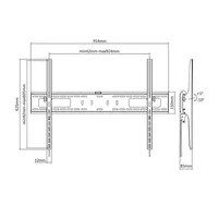 SBOX PLB-4269T Dönthető fali TV konzol 60"-100" 200x200 900x600 75kg 8 fok Fekete Acél Műanyag 1 db #3
