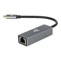AVAX AD604 CONNECT Type-C 3.0 ezüst alumínium RJ45 USB-C adapter