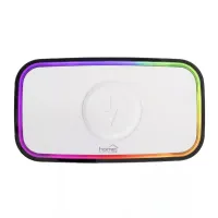 HOME LTCR06 multimédia lejátszó ébresztőórával qi töltés bluetooth TWS 2x5 W FM rádió USB beépített akkumulátor hordozható LED kijelző #4