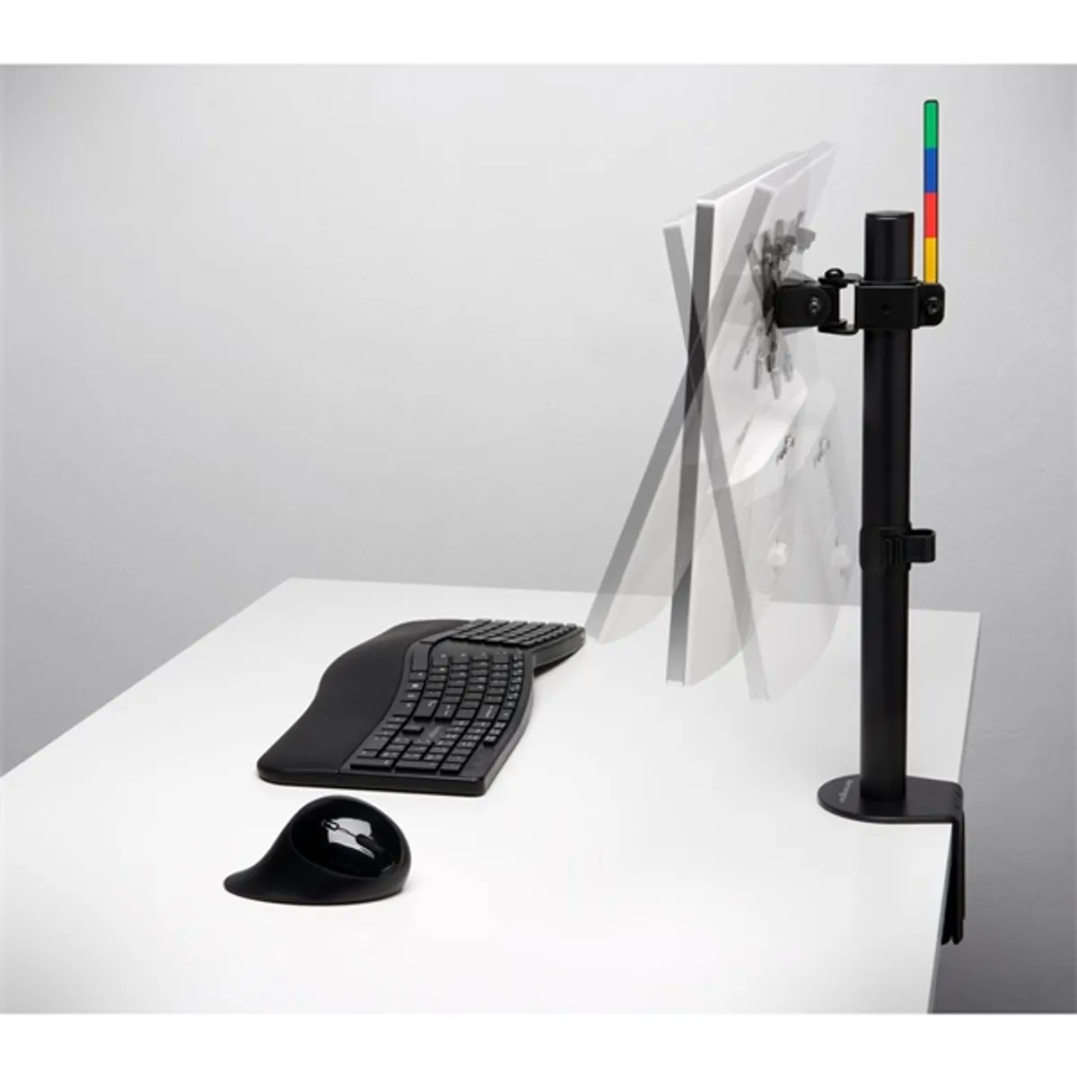 Kensington K55411WW SmartFit Ergo monitorkar teherbírás 8 kg, 34" monitorhoz, 1 monitor, fém fekete forgatható 90 fok elforgatható 180 fok dőlésszög 45 fok #8
