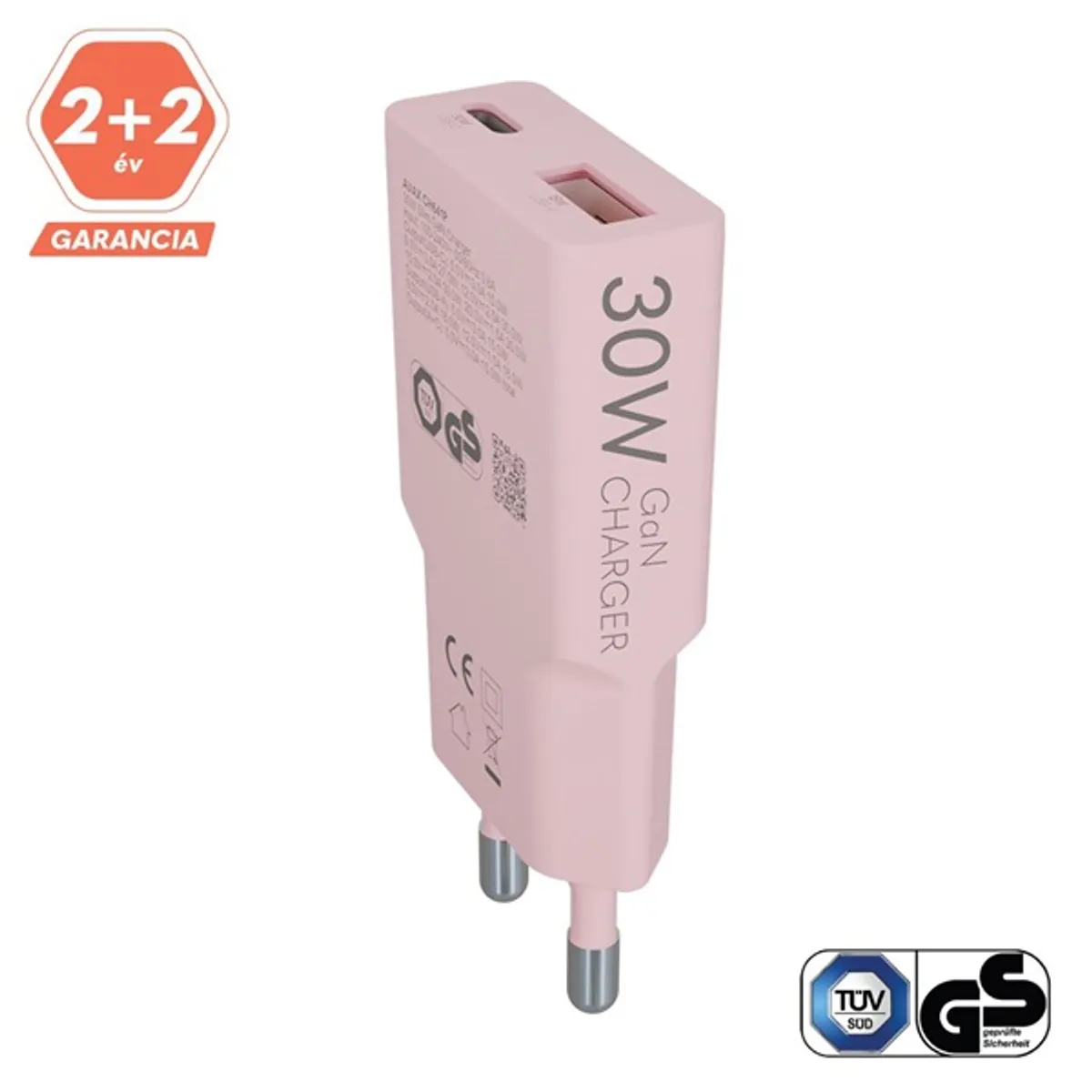 AVAX CH641P NANO SLIM 30W USB-C PD3.0 USB-A QC3.0 rózsaszín #4