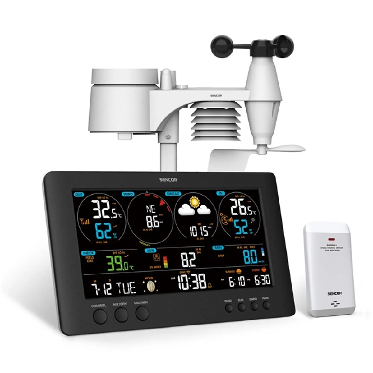 SENCOR 35054541 SWS 12500 WiFi 7 az 1-ben érzékelő 8,4" LCD UV-index #1