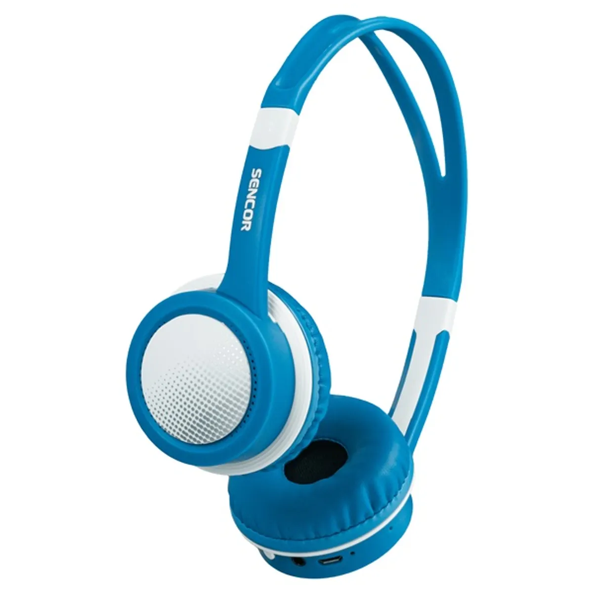 Sencor 35059328 SEP 702BT kék-fehér Bluetooth vezetékes és vezeték nélküli fejhallgató 30mm 10m hatótáv 7 óra üzemidő 3,5mm jack #5
