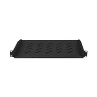 LANBERG AK-1008-B rögzített 19" polc 1U 482.6x315 mm fekete fém max 25 kg