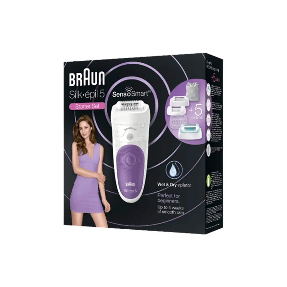 Braun 10AS470016 Silk-épil 5 Vezeték nélküli 2 sebesség 30 perc 28 csipesz #4