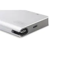 Digitus DA-70866 USB-C többportos utazó dokkoló 8-portos 4K HDMI VGA RJ45 2x USB-C 2x USB 3.0 MicroSD SD MMC ezüst #6