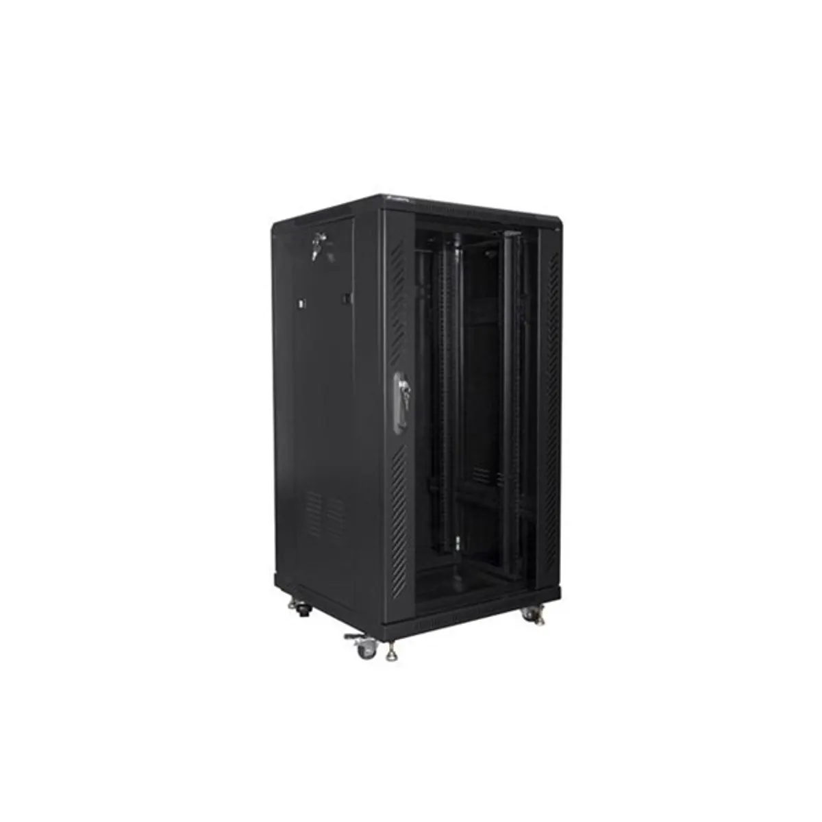 LANBERG FF01-6622-12B 19" 22U szabadon álló fekete rack szekrény 600x600 mm #3