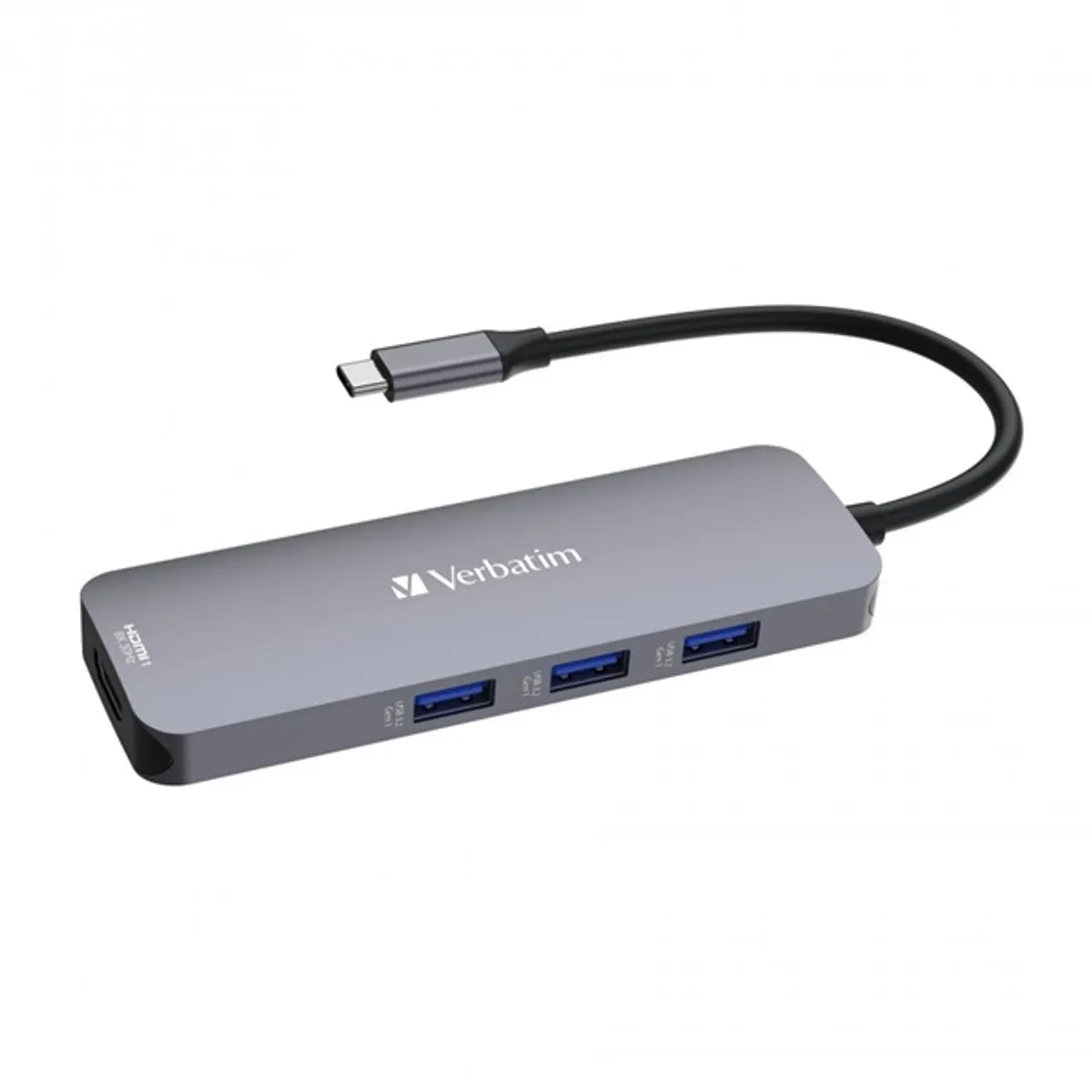 Verbatim 32151 CMH-08 8-port USB-C Pro Multiport Hub 2x HDMI 2x USB-A 3.2 Gen1 SD microSD USB-C PD 5 Gbps #3