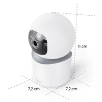 Hama 00176652 1080p beltéri wifi kamera Fehér IP65 microSD 128GB mikrofon Mozgásérzékelés #3