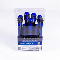 Iris Tools DT-21-128 21 darabos csavarhúzó készlet, slotted és PH, precíziós, bit tartó, 10 db bit #3