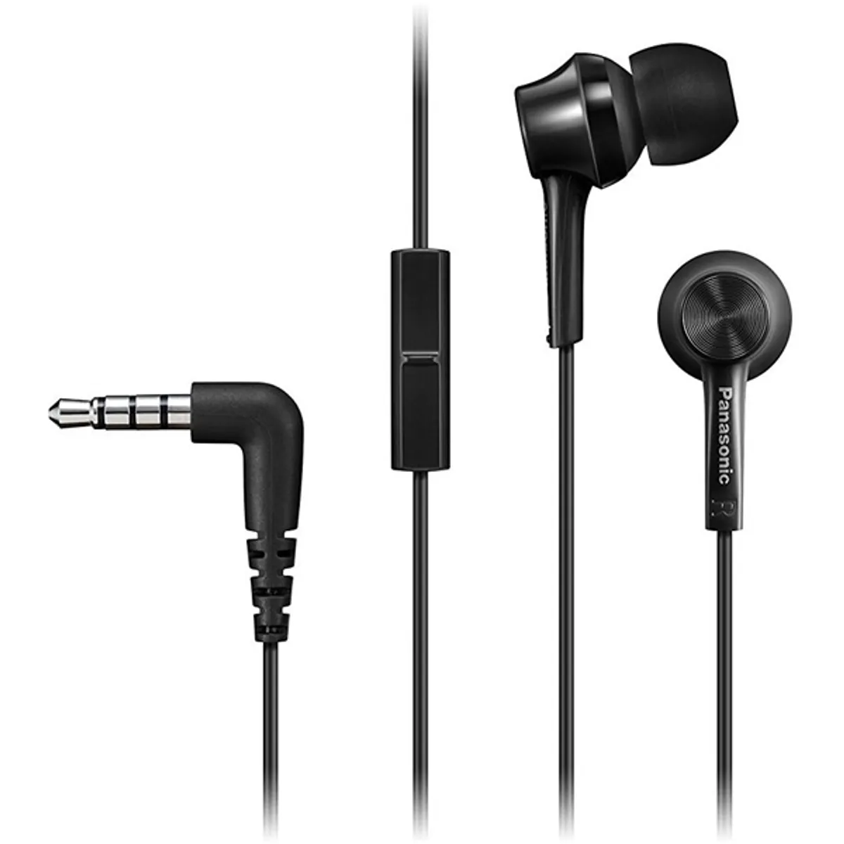 Panasonic RP-TCM115E-K RP-TCM115E fekete 120 cm 3,5 mm mikrofonos fülhallgató #1