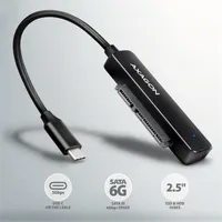 AXAGON ADSA-FP2C vékony USB-C SATA adapter 2,5" SSD HDD fekete 20 cm #2