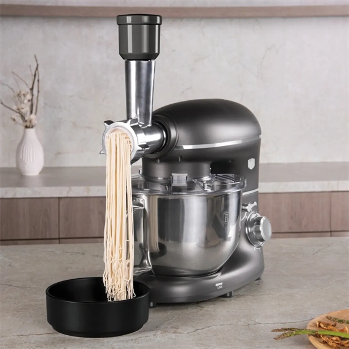 Berlinger Haus BH/9533 konyhai robotgép antracit 1500 W 7 l keverőtál, dagasztó, habverő, húsdaráló, bolygóforgatás, mixer, 6 fokozat #6