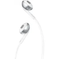 JBL JBLT205CRM T205 Fehér króm 12 mm meghajtó, 3,5 mm jack, vezetékes, mikrofon, impedancia 32 ohm, 20 Hz-20 kHz, 118 cm #2