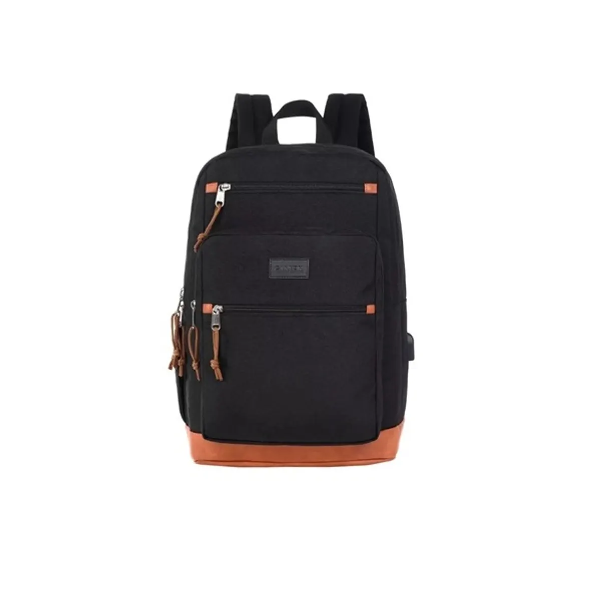 CANYON CNS-BPS5BBR1 BPS-5 hátizsák 15,6" notebook kompatibilitás, poliészter külső, párnázott laptop zseb, fekete-narancs #1