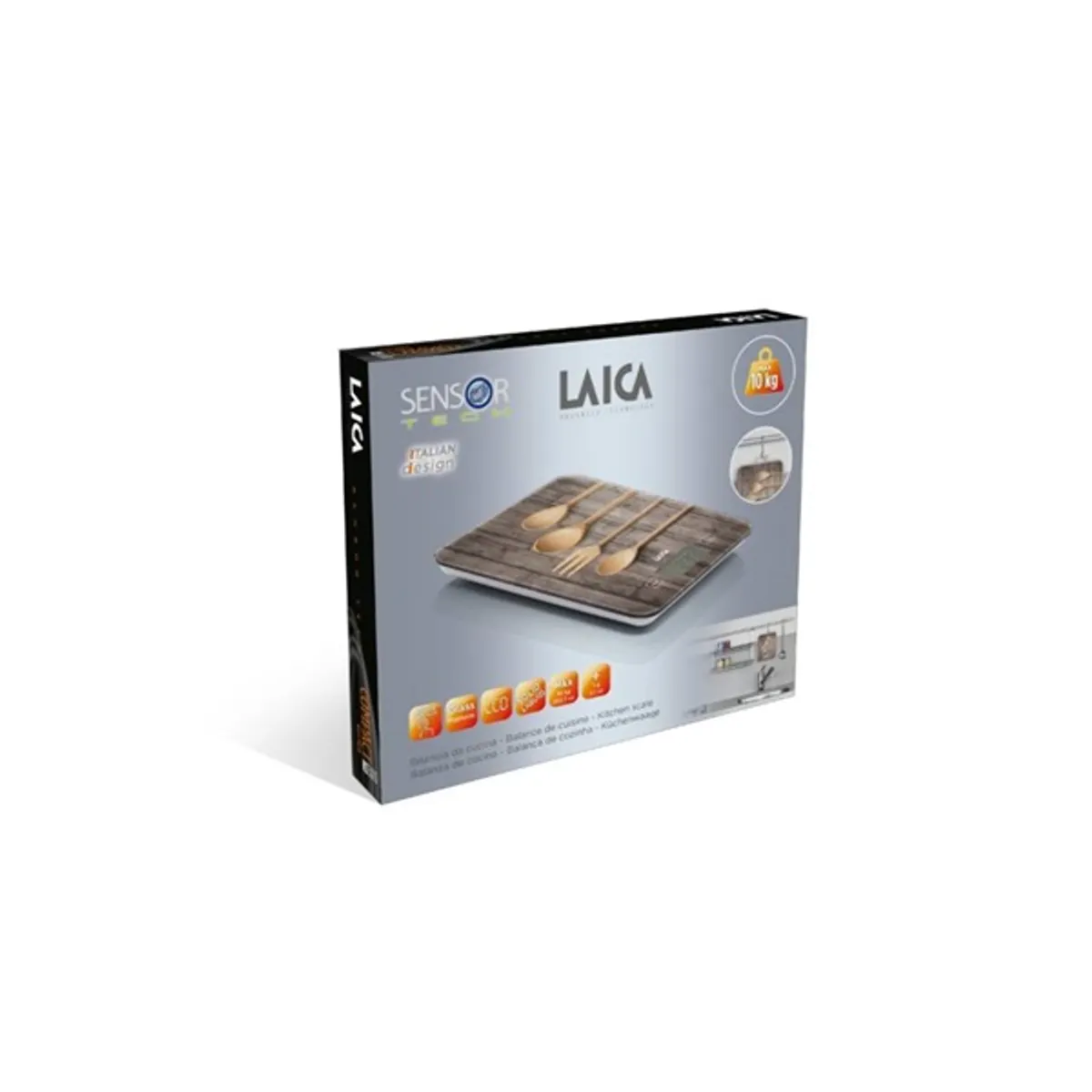 LAICA KS5010N konyhamérleg 10,0 kg 1 g digitális kijelző mintás felület #3
