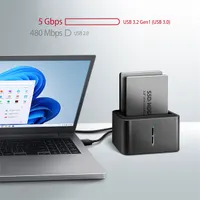 AXAGON ADSA-D25 duál dokkoló külső USB SATA 2,5" fekete #4