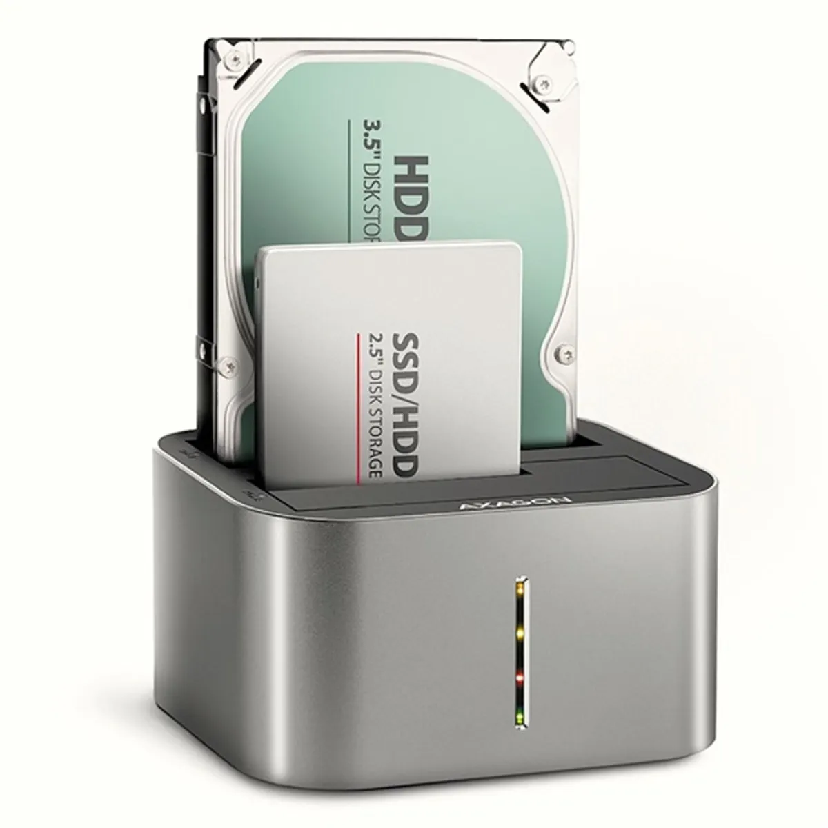 AXAGON ADSA-DC duál dokkoló 2x sata 2.5" 3.5" usb-c 5gbps #1