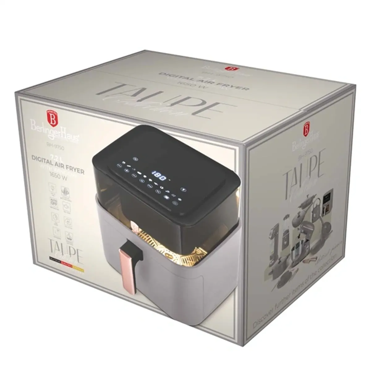 Berlinger Haus BH9750 Forrólevegős sütő 7,2 L 1650 W digitális kijelző #5