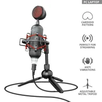 Trust 23466 GXT 244 Buzz USB streaming mikrofon kardioid 180 cm kábel fekete