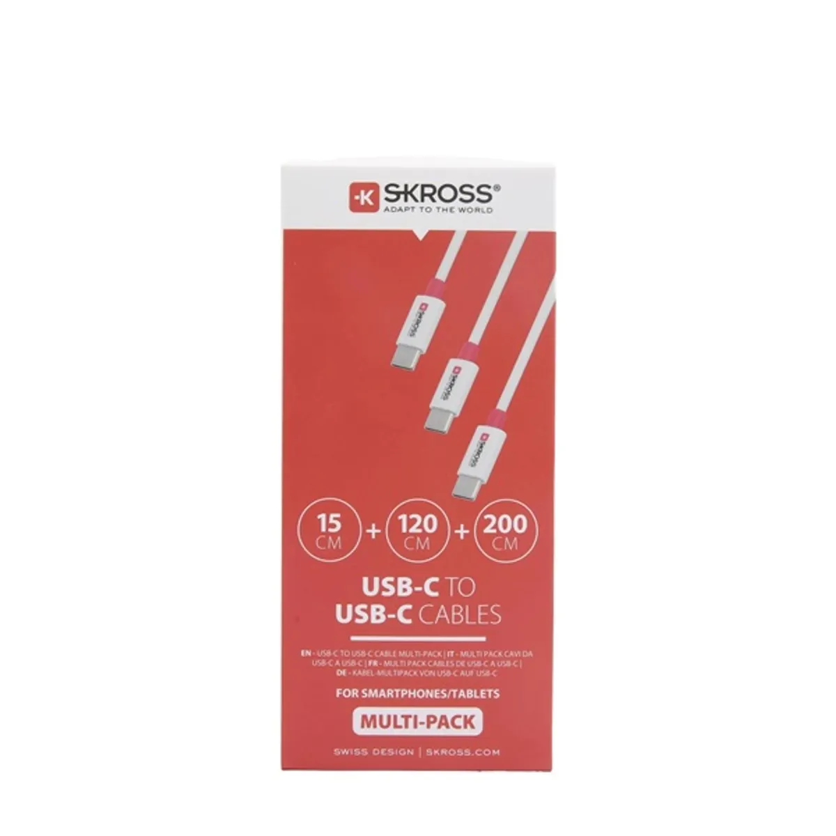 SKROSS USBC-TO-USBC-MULTI USB-C–USB-C adat- és töltőkábel Csatlakozó 1: USB Type C; Csatlakozó 2: USB Type C #3